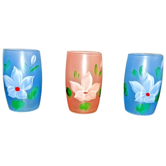 Vintage Bartlett Collins Gay Fad Tumbler Glasses Set of 3 — Retro Mid-Century - Picture 1 of 7